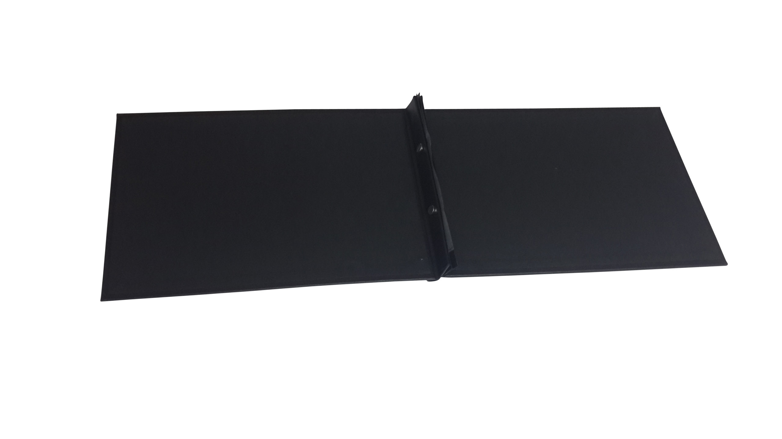 Black pilot binder inside view